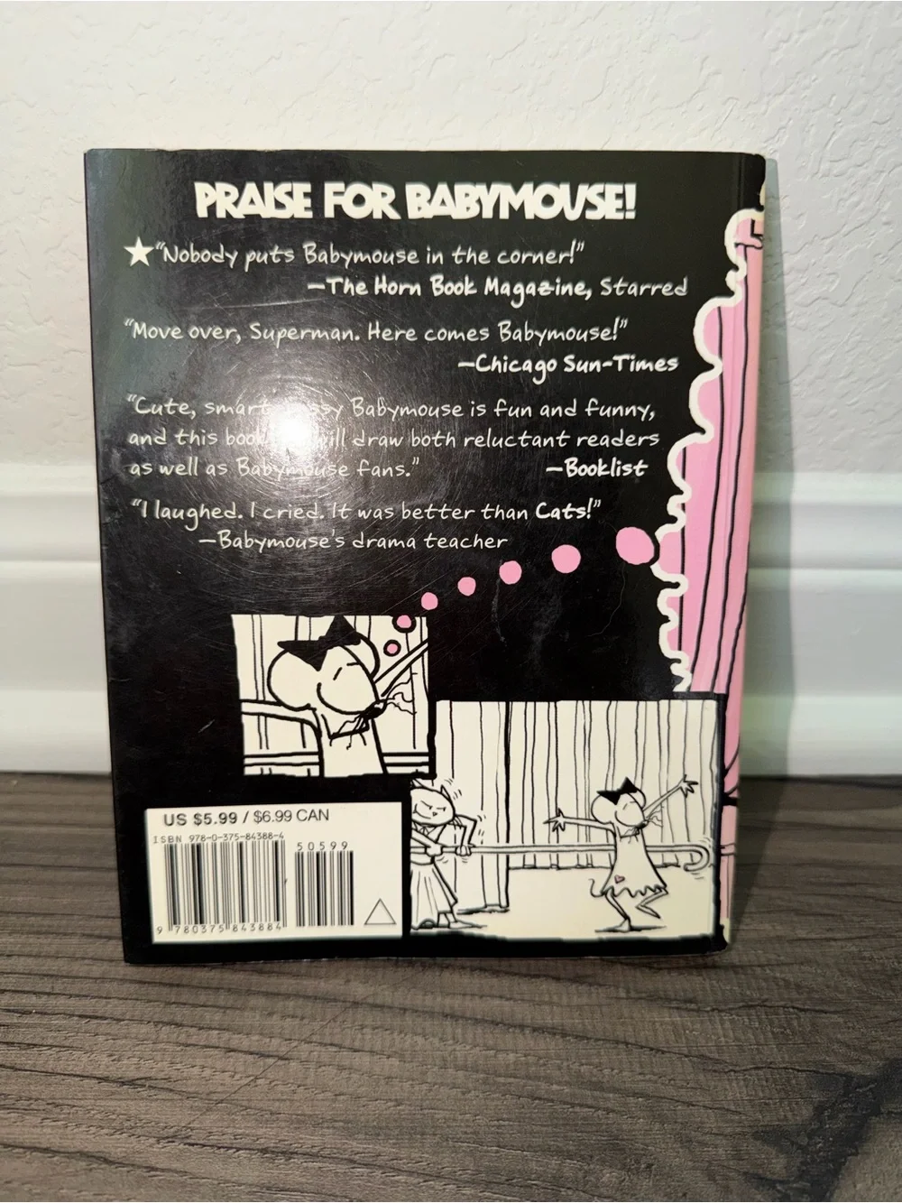 Babymouse The Musical Hardcover Book - Pink & Black